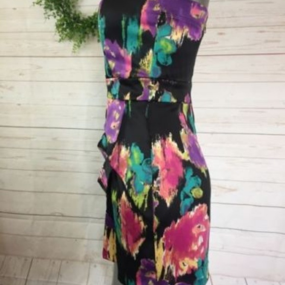 Spring Floral Print Mini Formal Dress 5 - Picture 5 of 8